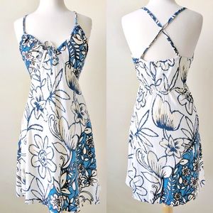 Jams World Raiatea Blue Hawaiian Floral Sundress